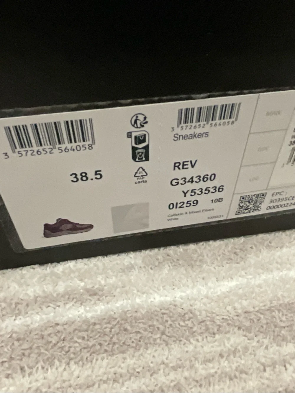 Chanel CC Off White Fabric Sneaker w Box SZ 38.5